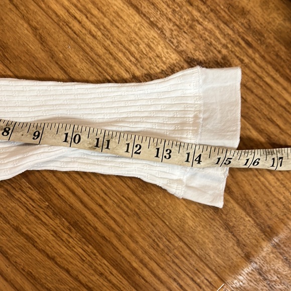 SOFT Surroundings White Knit V-Neck Contrast Trim Rossi Tunic Size Large - Picture 7 of 9